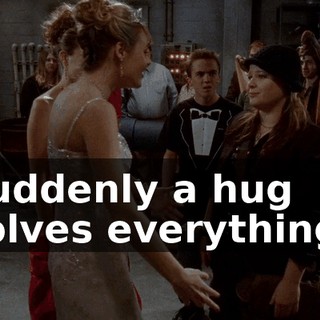 Suddenly a hug solves everything?