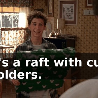 It's a raft with cup holders.