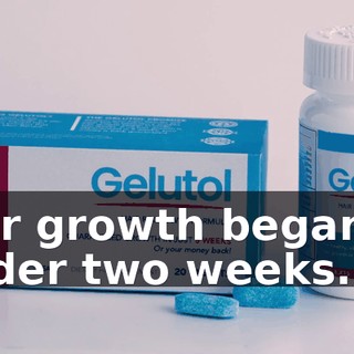 hair growth began in under two weeks.