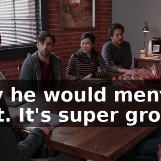 why he would mention that. It's super gross.