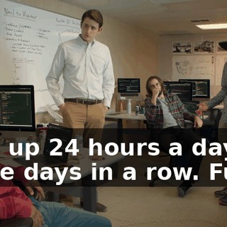 stay up 24 hours a day for three days in a row. Fuck.