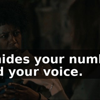 It hides your number and your voice.