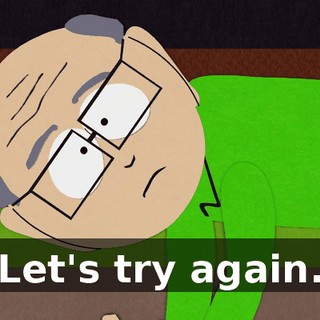 Let's try again.