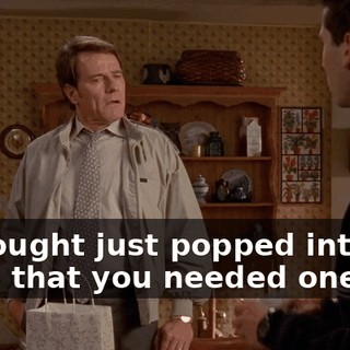 A thought just popped into my head that you needed one.