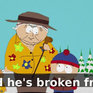 and he's broken free.