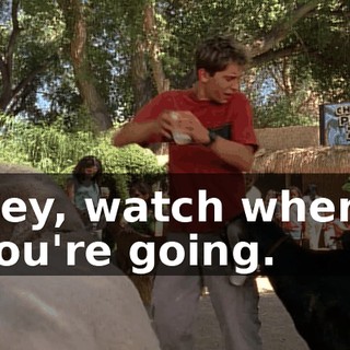 Hey, watch where you're going.