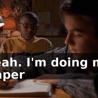 Yeah. I'm doing my paper