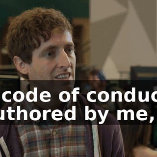 A code of conduct, authored by me,