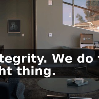 "Integrity. We do the right thing.
