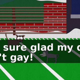 I'm sure glad my dog isn't gay!