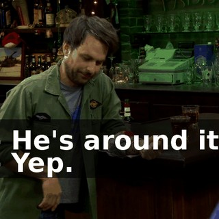 - He's around it. - Yep.