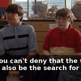 But you can't deny that the whale could also be the search for truth