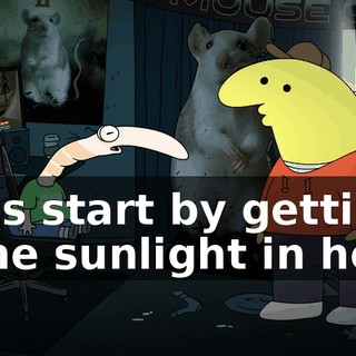 Let's start by getting some sunlight in here.
