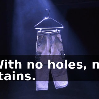 With no holes, no stains.