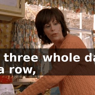 for three whole days in a row,