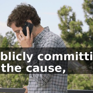 publicly committing to the cause,