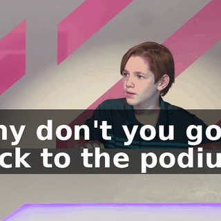 Why don't you go back to the podium.