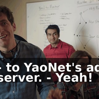 - to YaoNet's ad server. - Yeah!