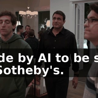 made by AI to be sold at Sotheby's.