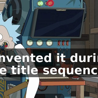 I invented it during the title sequence.