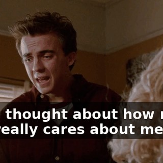 and I thought about how much she really cares about me,