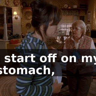 I start off on my stomach,