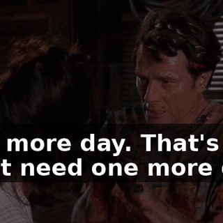 One more day. That's all. I just need one more day!