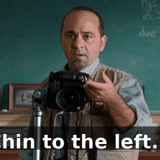 Chin to the left...