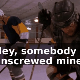 Hey, somebody unscrewed mine.