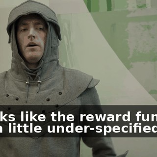 It looks like the reward function was a little under-specified.