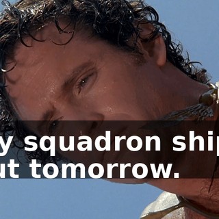 My squadron ships out tomorrow.
