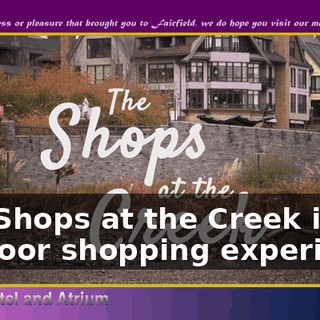 The Shops at the Creek is an outdoor shopping experience