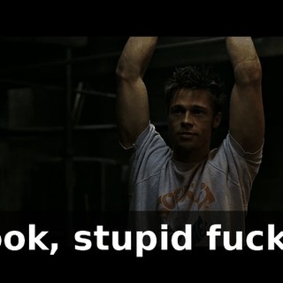 Look, stupid fuck...