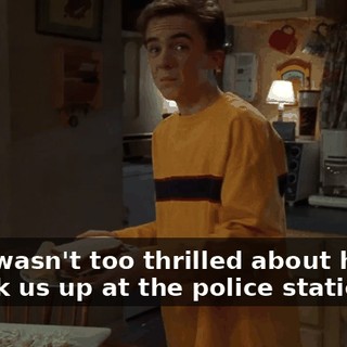 Mom wasn't too thrilled about having to pick us up at the police station,