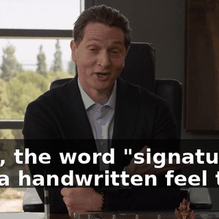 Well, the word "signature" has a handwritten feel to it.