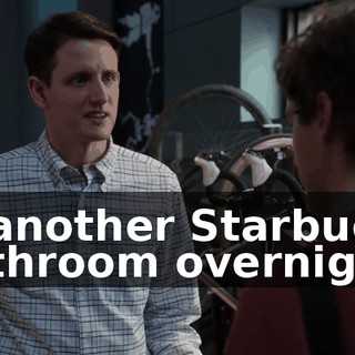 in another Starbucks bathroom overnight.