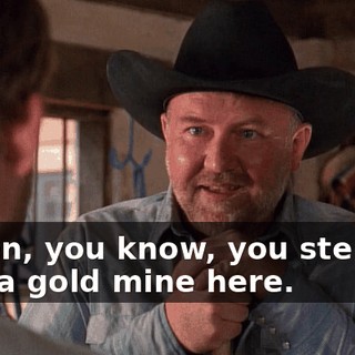 Listen, you know, you stepped into a gold mine here.