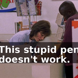 This stupid pen doesn't work.