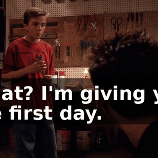 What? I'm giving you the first day.