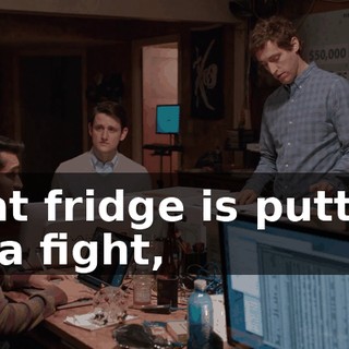 That fridge is putting up a fight,