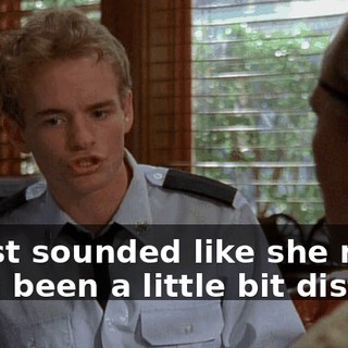 It just sounded like she may have been a little bit distant.