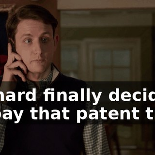 Richard finally decides to pay that patent troll.