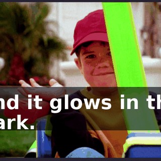and it glows in the dark.