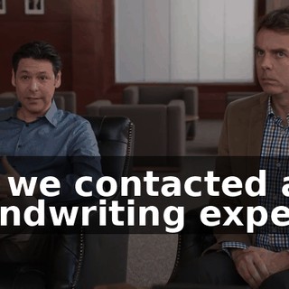 so we contacted a handwriting expert.