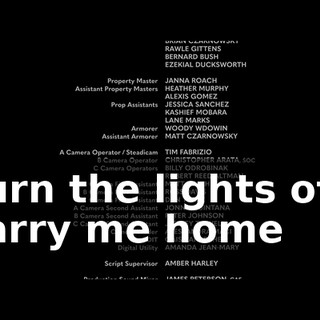 ♪ Turn the lights off, carry me home ♪