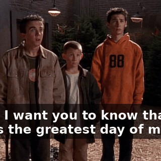 Boys, I want you to know that this is the greatest day of my life.
