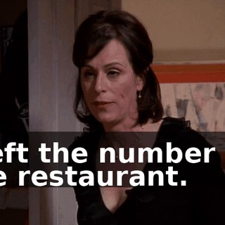 I left the number for the restaurant.