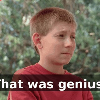 That was genius.