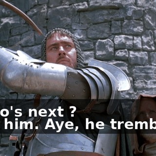 - Who's next ? - It's him. Aye, he trembles !