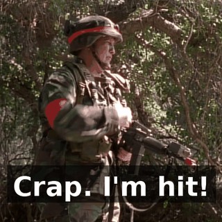 Crap. I'm hit!